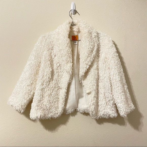 Ruby Rd. Teddy Jacket, White/Ivory - Picture 1 of 7